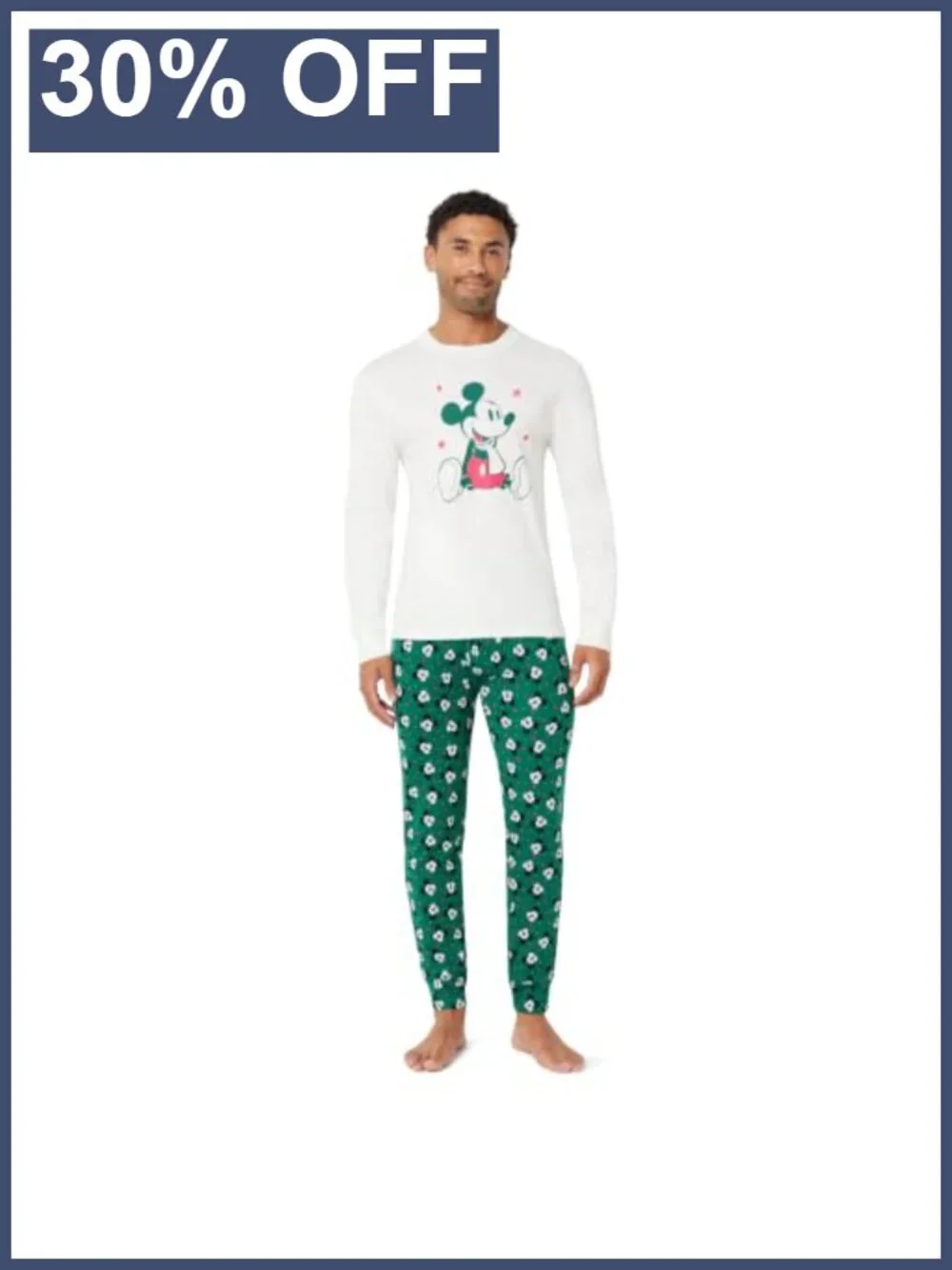 Snug Fit Cotton Character Pajama Sleep Set with Elastic Waistband